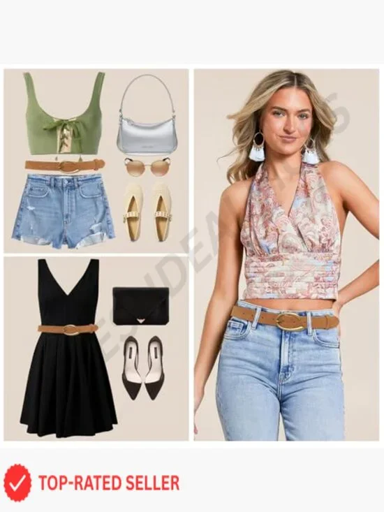 Leopard Print Belt Faux Leather C-Buckle Adjustable Trendy Animal Print - Picture 6 of 6